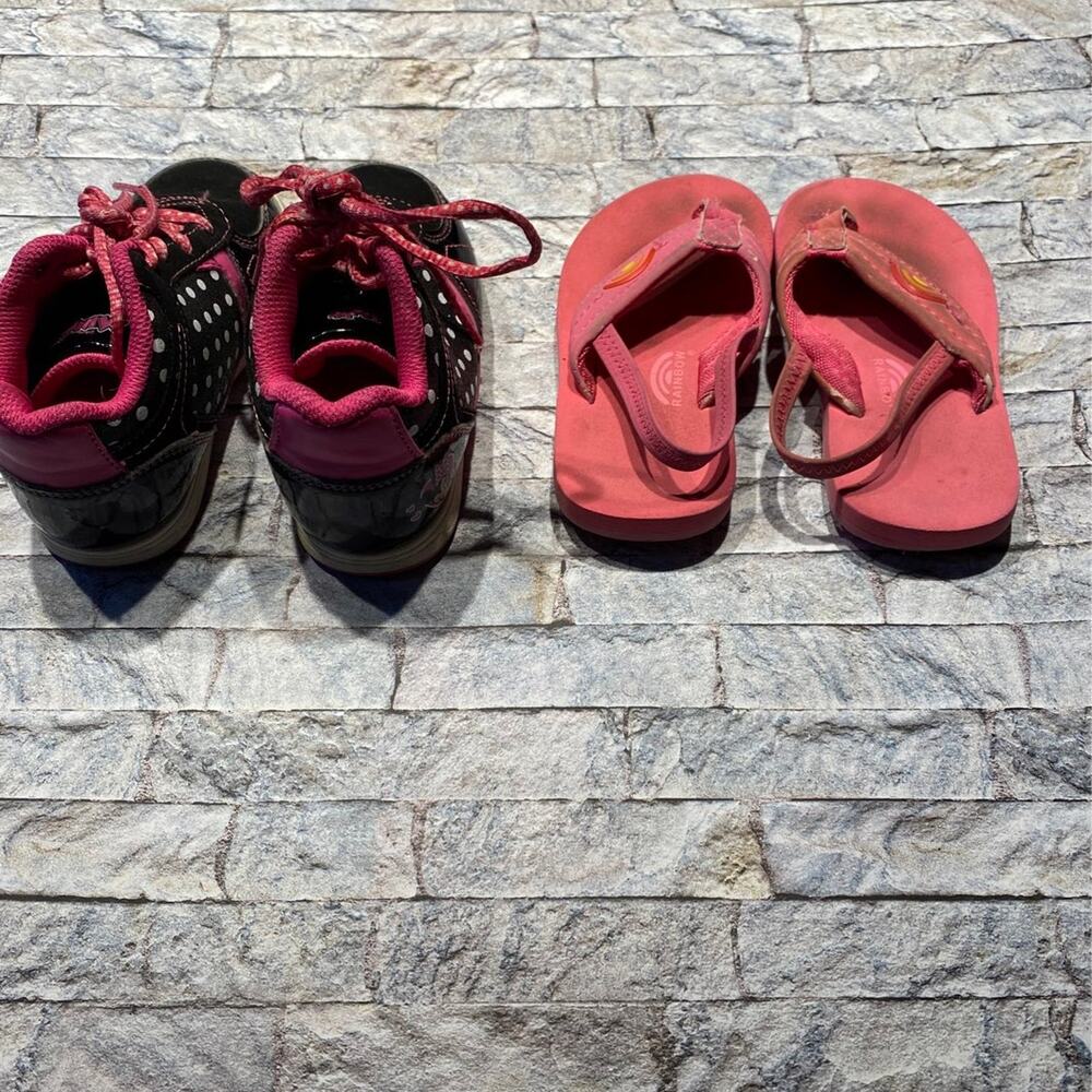 2 pairs-Size 8 toddler girl shoes